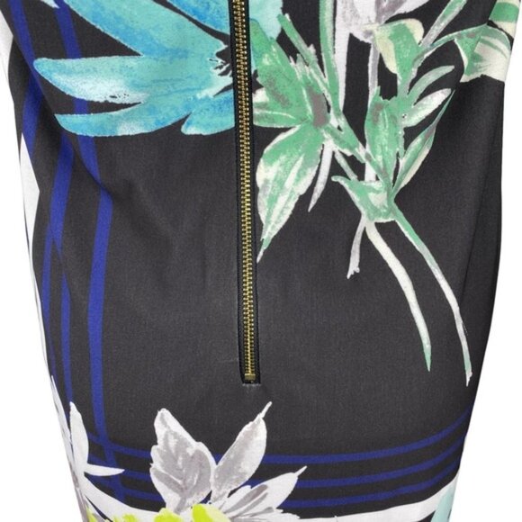 ELIZA J Floral Lightweight Shift Dress Sz 4 Lined - Picture 6 of 6